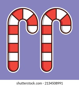 Illustration vector graphic of christmas candy. Great to use for church events or Christmas celebrations