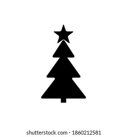 Illustration vector graphic of christmas tree icon. Concept flat design. Perfect for icon, poster, banner, web, label, sign, symbol, card, template, application, etc.