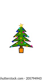Ilustración vectorial gráfico del árbol de navidad perfecto para el logotipo de navidad