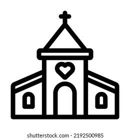 Illustration Vector Graphic Church Building Outline Stock Vector ...