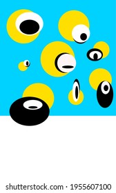 Gráfico vectorial de ilustración de círculo con fondo negro