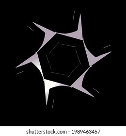 Gráfico vectorial de ilustración de círculo con fondo negro