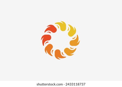 Illustration vector graphic of circle fire. Good for logo