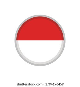illustration vector graphic of circle  indonesian flag, red and white color, perfect for national country moment, etc.