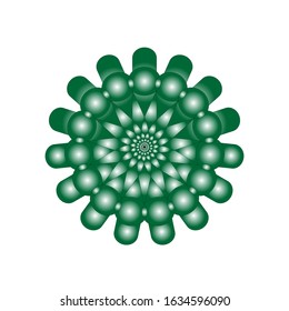 illustration vector graphic of circle logo shaped shiny green chain. fit for logo or icons