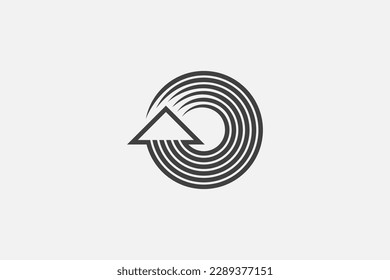 Ilustración vectorial gráfico de movimiento de flecha redonda o de círculo. Bien por el símbolo o logotipo