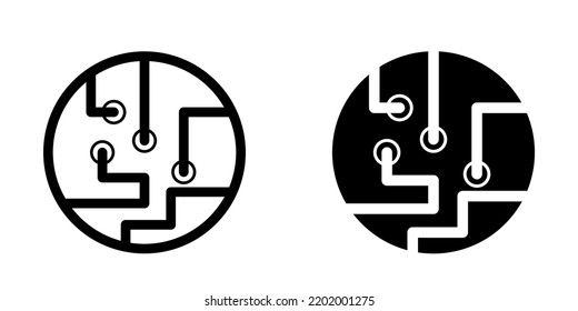 Illustration Vector graphic of circuit icon. Fit for chip, microchip, processor etc.