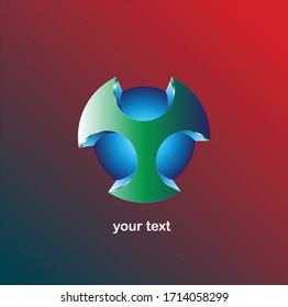 illustration vector graphic of circular, atomic, 3d. Perfect for backgrond, company symbol,symbol research, symbol tecnology, etc.