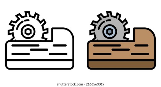 Illustration Vector Graphic of circular saw, tool construction, equipment icon