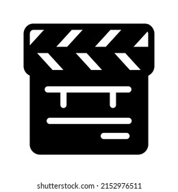 Illustration Vector graphic of clapper icon. Fit for film, movie, cinematography, director etc.