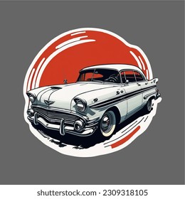 Illustration Vector Graphic of Classic Cars. Retro. Sedan. Cool design. EPS. Vector