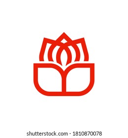 ilustración vectorial gráfico del logotipo de flor clásica