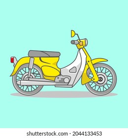 illustration vector graphic of classic motorcycle vintage retro, good for automotive enthusiast