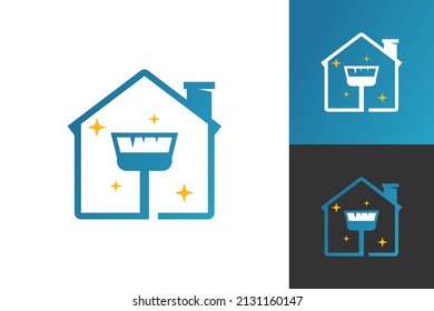 Illustration Vector Graphic of Cleaning House Logo. Perfect to use for Apartment Company