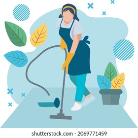Illustration Vector Graphic of Cleaning Service Good For advertising Office