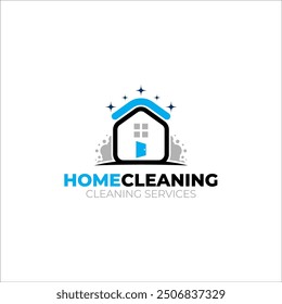 Illustration vector graphic of cleaning services concept logo design 