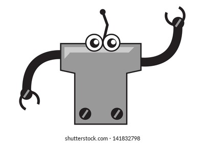 illustration vector graphic (clip art) robotic cartoon character font type (typography) of alphabet t