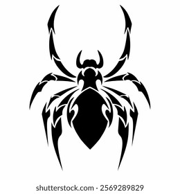 illustration vector graphic of clipart design abstract tribal spider