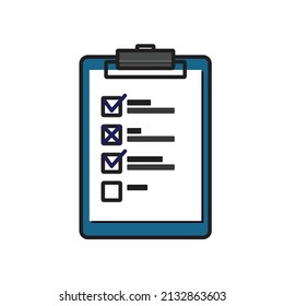 Gráfico vectorial de ilustración del portapapeles para notas, listas de verificación, negocios y más. Perfecto para símbolos empresariales, empresas y notas importantes