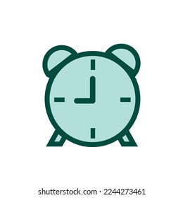 Illustration vector graphic of clock icon. Concept flat design. Perfect for icon, poster, banner, web, label, sign, symbol, logo, card, template, application, etc.