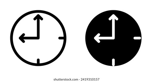 Ilustración Gráfico vectorial del icono Reloj