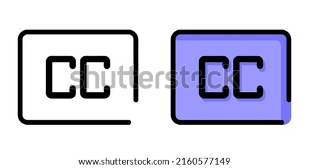 Illustration Vector Graphic of closed, cc, caption icon