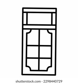 Gráfico vectorial de ilustración del icono de ventana cerrada. bueno para el símbolo creativo vectorial en estilo lineal.