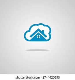 Illustration vector graphic of Cloud House. Perfect to use for Technology Company
