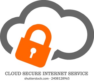 illustration vector graphic of cloud internet service icon