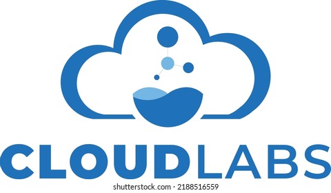 Ilustración vectorial gráfico CLOUD LABS - para logotipo, volante, sitio web, educación, etc. (Versión editable)
