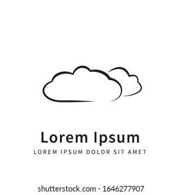 Illustration vector graphic of cloud. Perfect for Logo Template