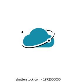 Illustration Vector Graphic of Cloud Planet Logo. Perfect to use for Technology Company