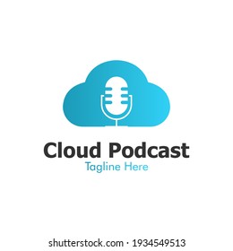 Illustration Vector Graphic of Cloud Podcast Logo. Perfect to use for Technology Company