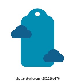 Illustration Vector Graphic of Cloud Price Tag Logo. Perfect to use for Technology Company