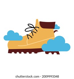 Illustration Vector Graphic of Cloud Safety Shoes Logo. Perfect to use for Technology Company