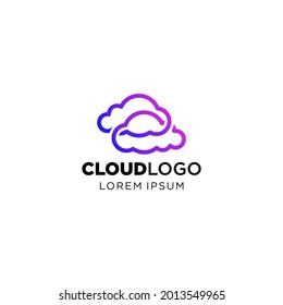 Illustration vector graphic of Cloud Stylish Logo Icon. Design Inspiration