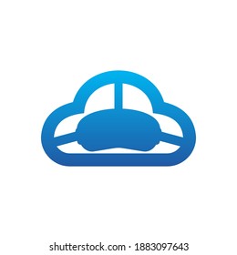 Illustration Vector Graphic of Cloud Virtual Reality Logo. Perfect to use for Technology Company