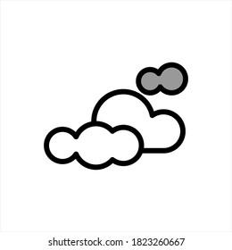 
Ilustración Gráfica vectorial del icono nublado