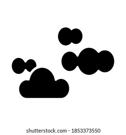 Ilustración Gráfica vectorial del icono nublado