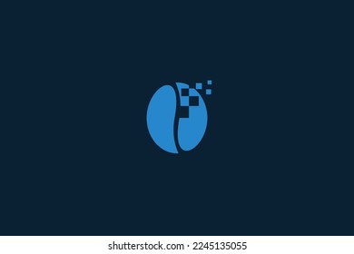 Illustration vector graphic of coffee bean digital. Good for coffee shop logo