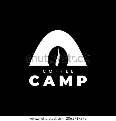 Illustration vector graphic of Coffee Bean in Camp perfect for caffe, coffee shop, f and b, outdoor product etc.