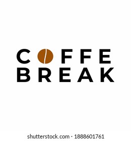 illustration vector graphic of coffee break typography