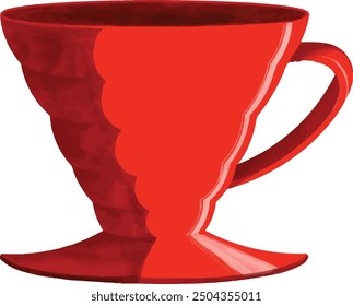 Illustration vector graphic of coffee brewer or coffee dripper. Best for coffee shop flyer design.