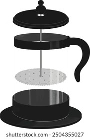 Illustration vector graphic of coffee brewer or coffee dripper. Best for coffee shop flyer design.