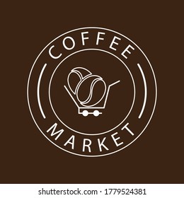 illustration vector graphic of coffee and cart. suitable for logo, label product, sticker, etc.