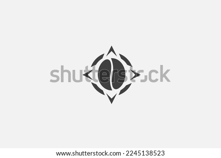 Illustration vector graphic of coffee and compass, direction, arrow. Good for coffee shop logo