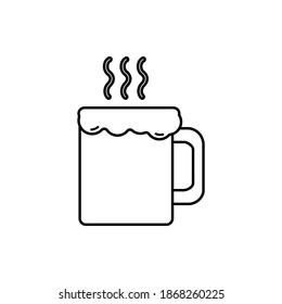 Ilustración vectorial gráfico del icono de taza de café. Concepto de diseño plano. Perfecto para afiches, banner, web, símbolo, aplicación, tarjeta, plantilla, encuadernador, dibujos animados, etc.