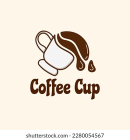 illustration vector graphic of Coffee cup logo design. logo vector. Usable to your business, company, etc