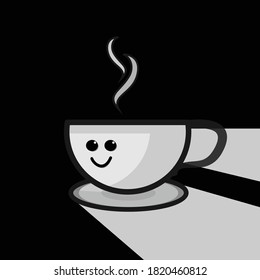 illustration vector graphic of 
coffee, cute and trendy perfect for logo , icon ,mascot
