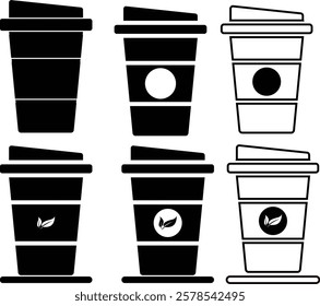 Illustration Vector Graphic of Coffee Paper Cup Icon Design